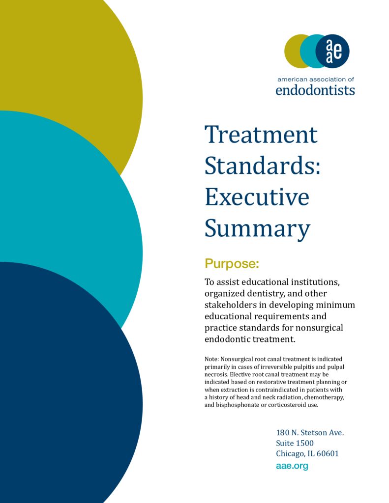 thumbnail of AAE 2019 Standrards de qualité du traitement endodontique